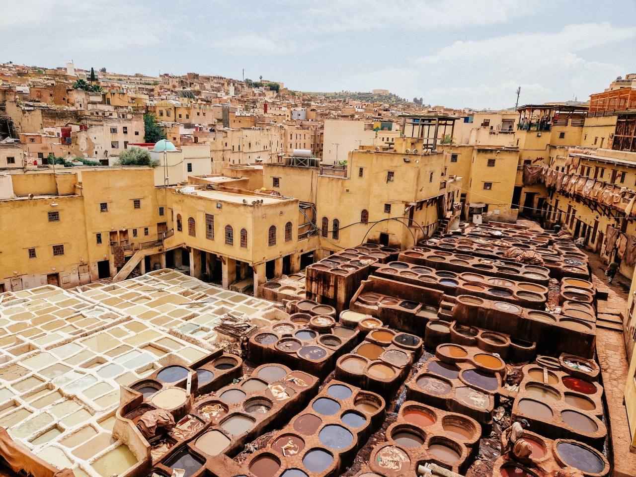La curtiduría Chouara en la medina de Fez
