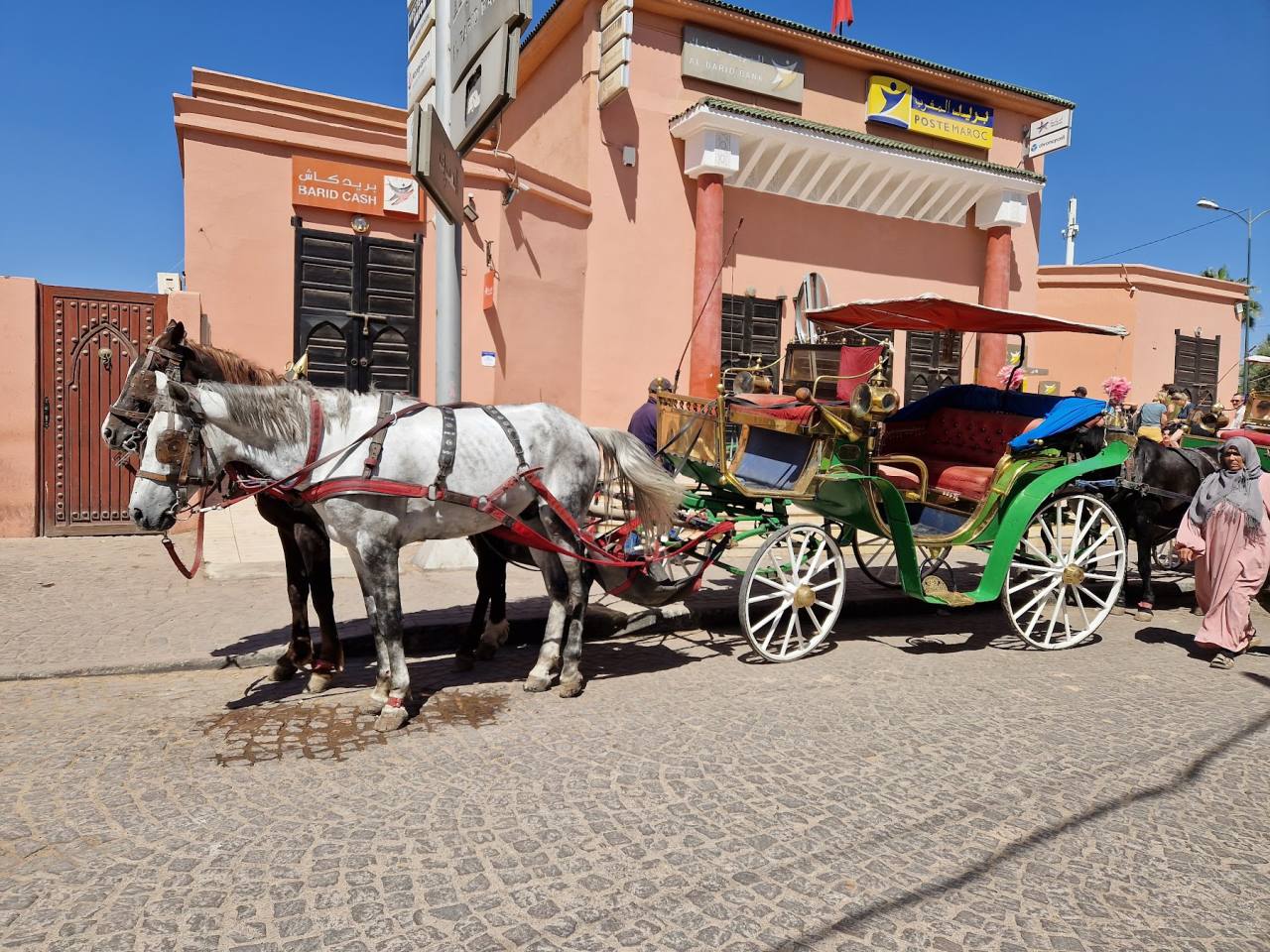 Un coche de caballos en Marrakech